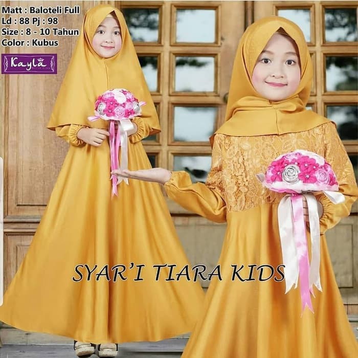Baju Gamis Muslim Anak Katun Kaos  Adem Usia Umur 1 2 3 4 5 