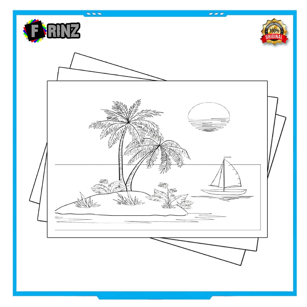 Gambar Sketsa Mewarnai ~ 17 . Pemandangan Part 1 / Seketsa Lukis / Drawing Sketch / Menggambar-23