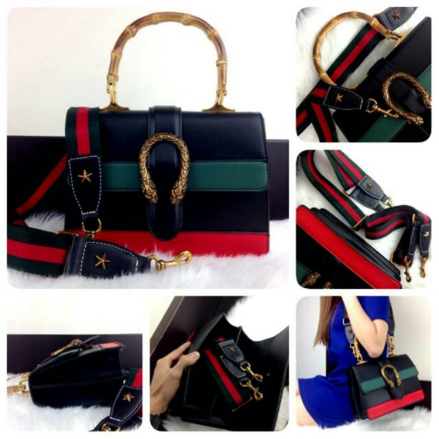 Gucci Dionysus Striped Bamboo Top Handle BB# KK