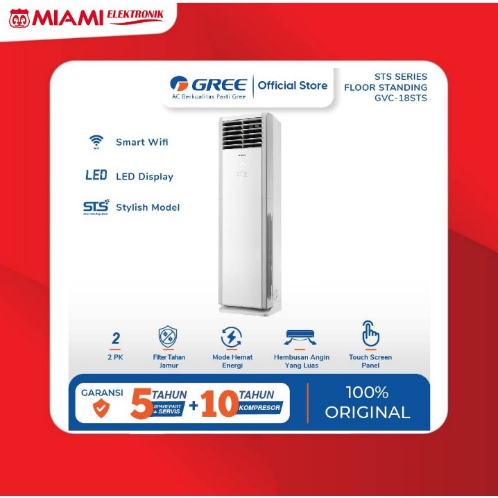 GREE AC Floor Standing 2PK - Inverter - STS Series Model GVC-18STS