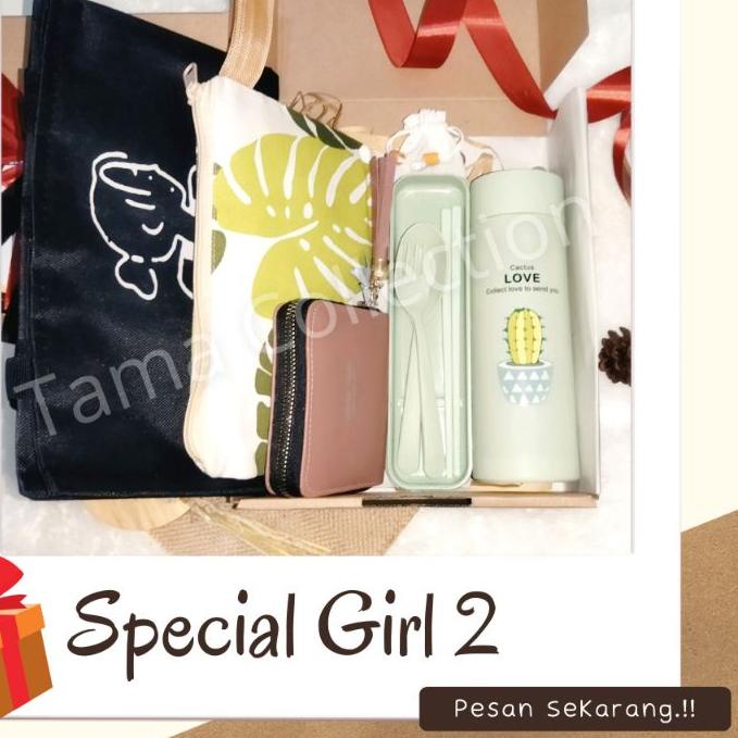 

SALE✅Hampers Special Girl | Tumbler Kaktus | Dompet Lipat | Pouch Make Up | Tas Totebag | Hampers Murah | Gift Box | Kado | Hadiah | Gift Card | Congratulation | Thank You | Birthday | Graduation | Wedding|SQ1