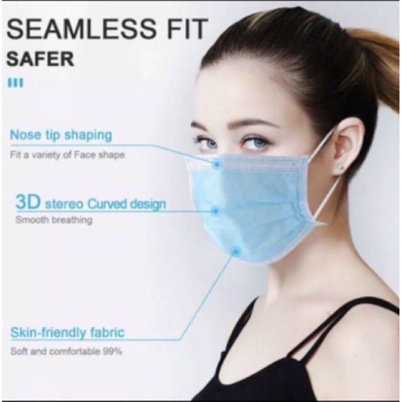 MASKER EARLOOP 3ply isi 50PCS TANPA BOX