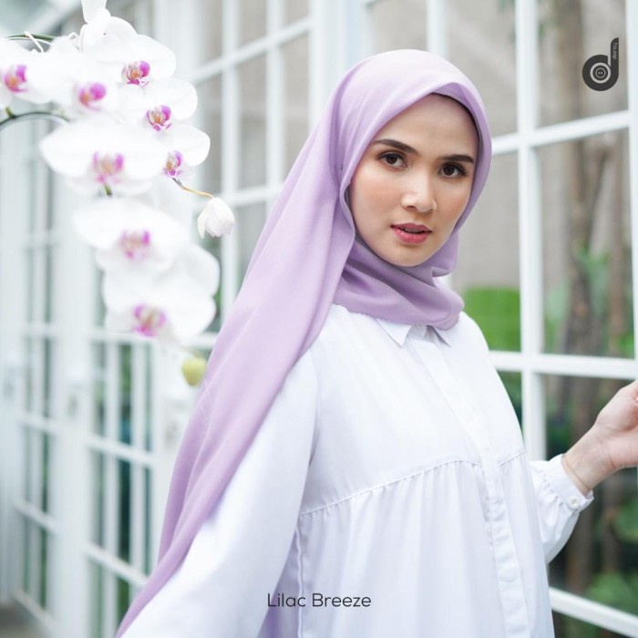 (murah meriah) DEENAY LIZA LASER KERUDUNG POLOS VOAL - lilac breze