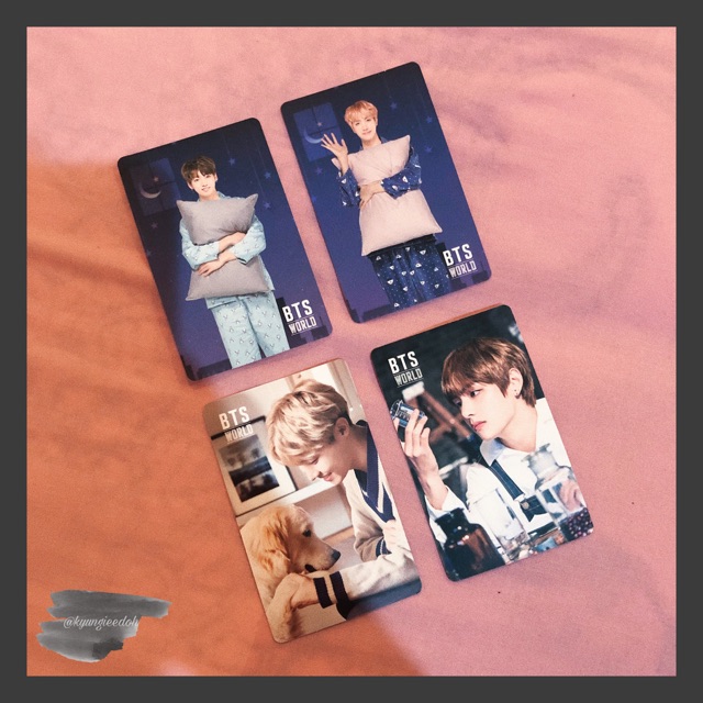 SHARING BTS WORLD OST TAEHYUNG V JUNGKOOK JHOPE PHOTOCARD