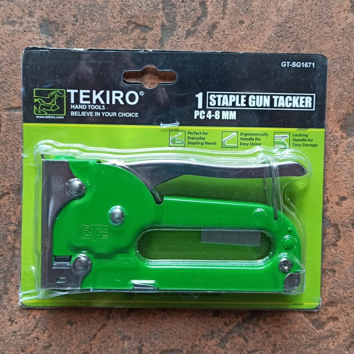 TEKIRO STAPLES GUN TEMBAKAN STAPLES 4 - 8 MM /STAPLES GUN HIJAU