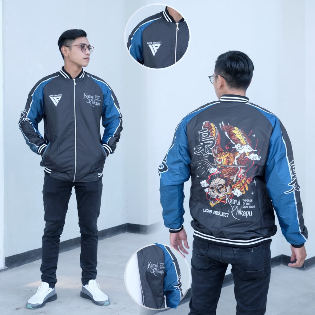 LENS/JAKET BOMBER PRIA/JAKET BOMBER SUBLIM/ JAKET MOTOR /BASEBALL/ BOMBER SUKAJAN/JAKET BOMBER MURAYAMA/MURAYAMA/HIGH AND LOW/ JAKET ORIGINAL JEPANG/ JAKET KASUAL