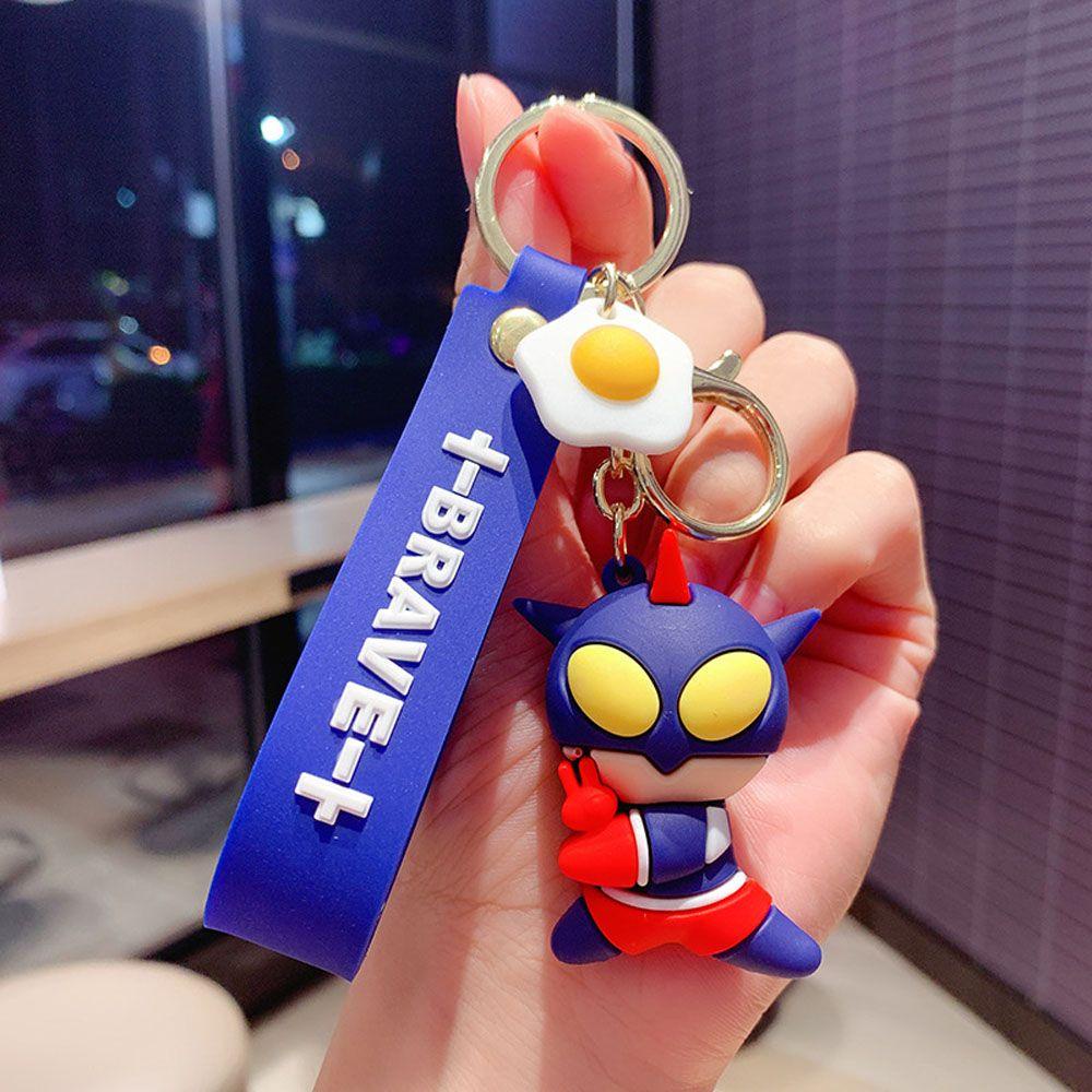 [Elegan] Ultraman Gantungan Kunci Liontin Fashion Ultraman Anime Jepang Gantungan Kunci Mobil Darah Panas Anime Key Ring