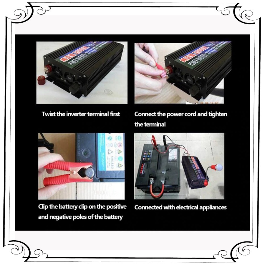 GS8 Power Inverter 3000W Pure Sine Wave Pengubah Arus DC to AC Mobil Car Powerinverter DC 24V to AC 220V SUNYIMA SY3000