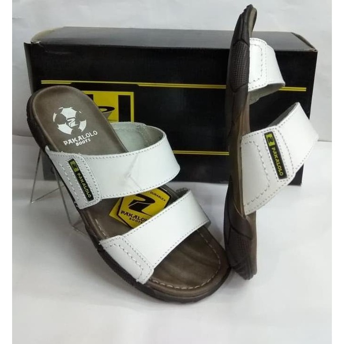 Sandal kulit pakalolo boots N2321 putih sendal casual pria original