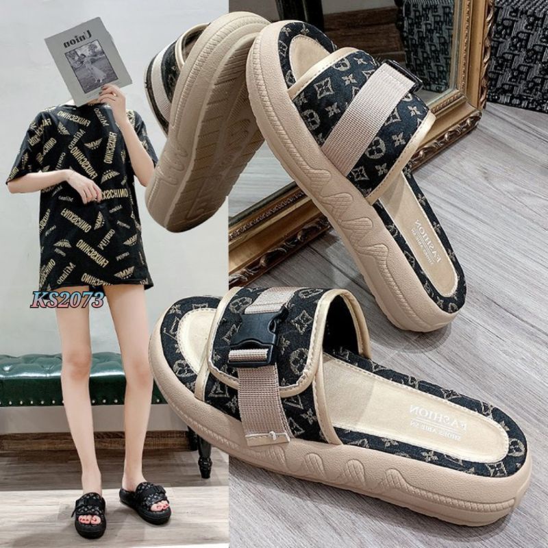 [NEW] SLIPPER WEDGES FASHION MONO KANOSUE SERIES KS2073 IQ #Realstock