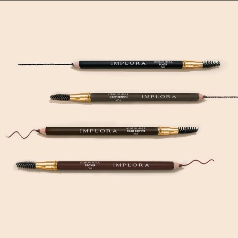 celak pensil pencil celak alis IMPLORA Eye Brow Pencil 2 IN 1 ( PENSIL + SERUTAN + SIKAT ) ORIGINAL