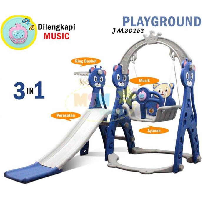 ( PEROSOTAN 3IN1 ) RKJ Mainan Perosotan & Ayunan / Playground VRT 1110 PROMO