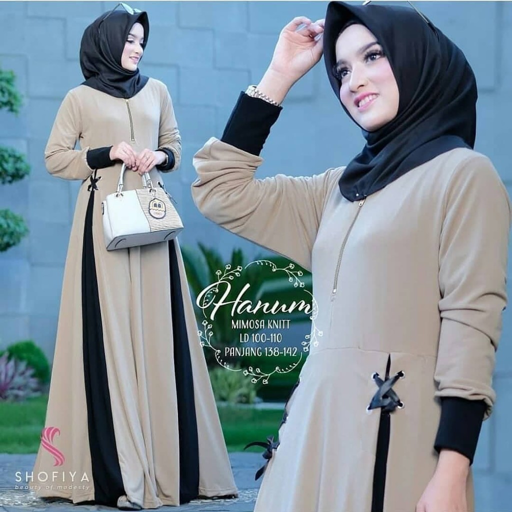 Baju muslim wanita HANUM DRESS Muslimah gamis syari