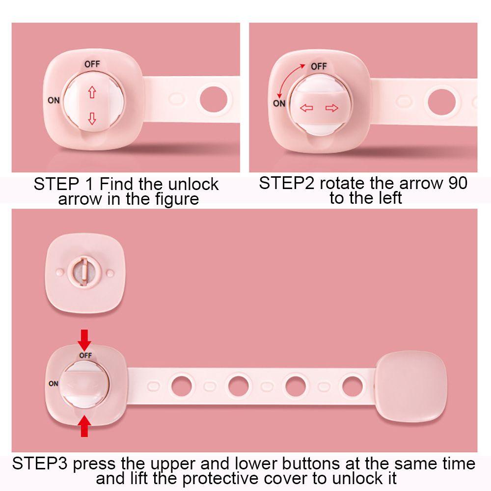 Suyo Grendel Pengaman Bayi Multi-Fungsi Anti Cubit Tangan Lemari Pintu Gesper Putar Switch