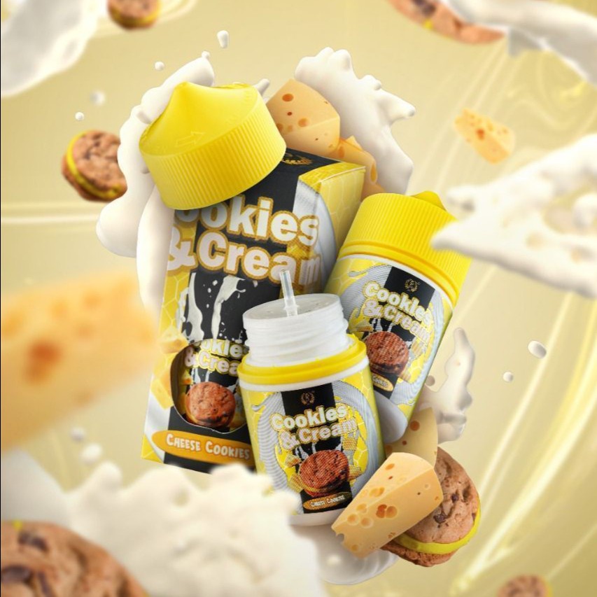 Liquid Cookies &amp; Cream V4 Cheese Cookies 60ML By Radja Brewer Berpita Cukai