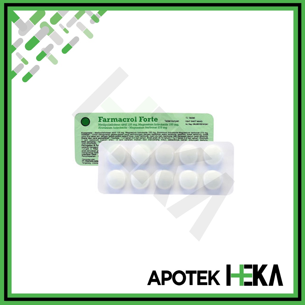 Farmacrol Forte Tablet - Obat Maag Strip isi 10 Tablet (SEMARANG)