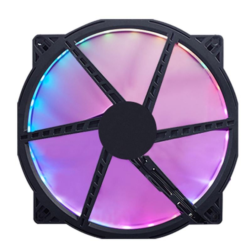 Bt Pendingin CPU, Sistem Radiator LED RGB 200mm Untuk Case Fan, Edisi Sepi Kipas Sasis Warna-Warni Aliran Tinggi Untuk PC CPU Ca