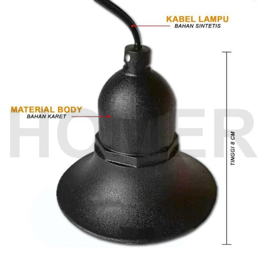 Fitting lampu Gantung Karet E27 Fitting Topi payung Karet Anti Air hujan Fitting Lampu outdoor