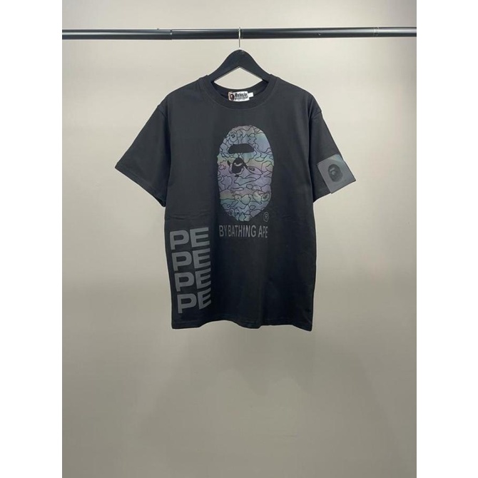 KAOS PRIA KAOS BAPE REFLECTIVE IMPORT / TSHIRT BAPE MIRROR / TSHIRT BAPE IMPORT DISCOUNT