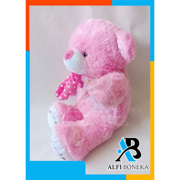 [ BISA BAYAR DI TEMPAT ] Boneka Teddy Bear L Syal Bahan Rasfur - Boneka Mainan Anak Perempuan Murah