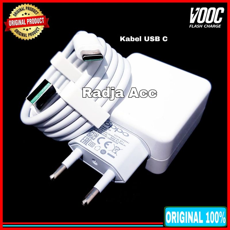 Charger Oppo Reno USB C ORIGINAL 100% VOOC Type C 20 Watt