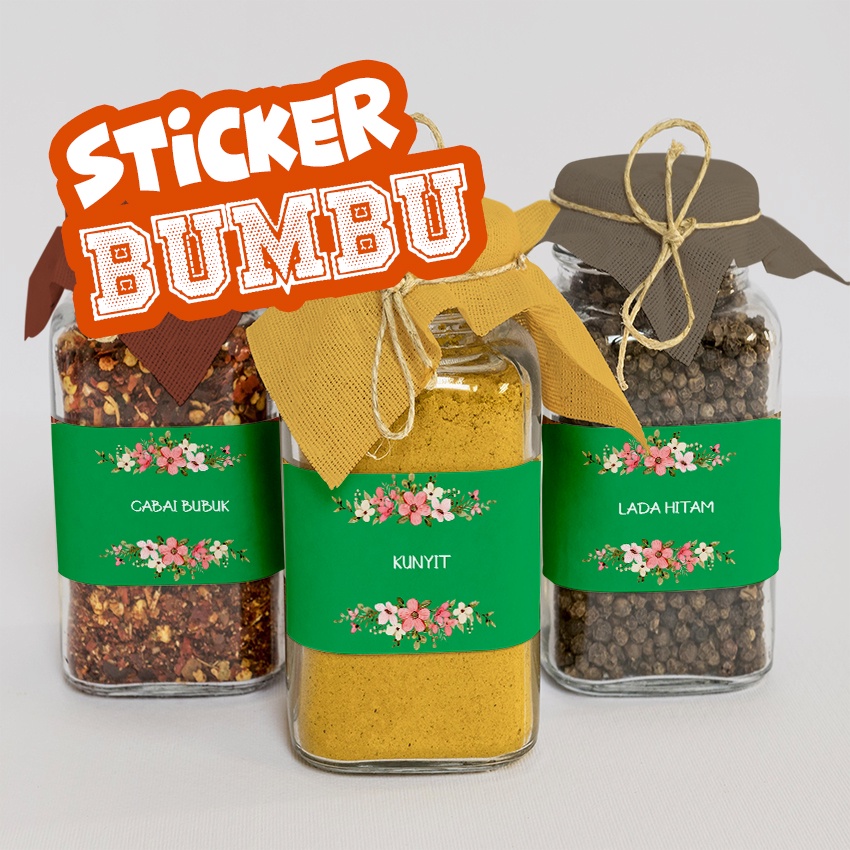 

Sticker bumbu dapur | stiker bumbu | stiker gula | sticker 078