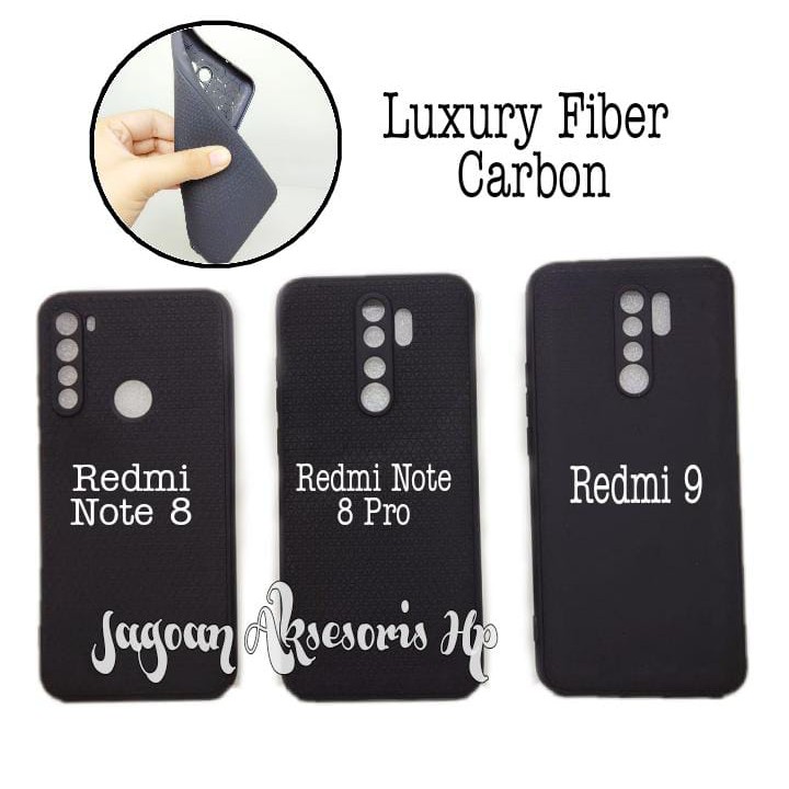 LUXURY Real Fiber Redmi Note 8 Redmi Note 8 Pro Redmi 9 with Protector Camera TPU Slim Matte Softcas