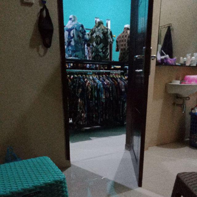 Promo Batik Couple Keluarga Sarimbit Sania Ruffle Batik Ori Ndoro Jowi Motif Mega Awan Abu