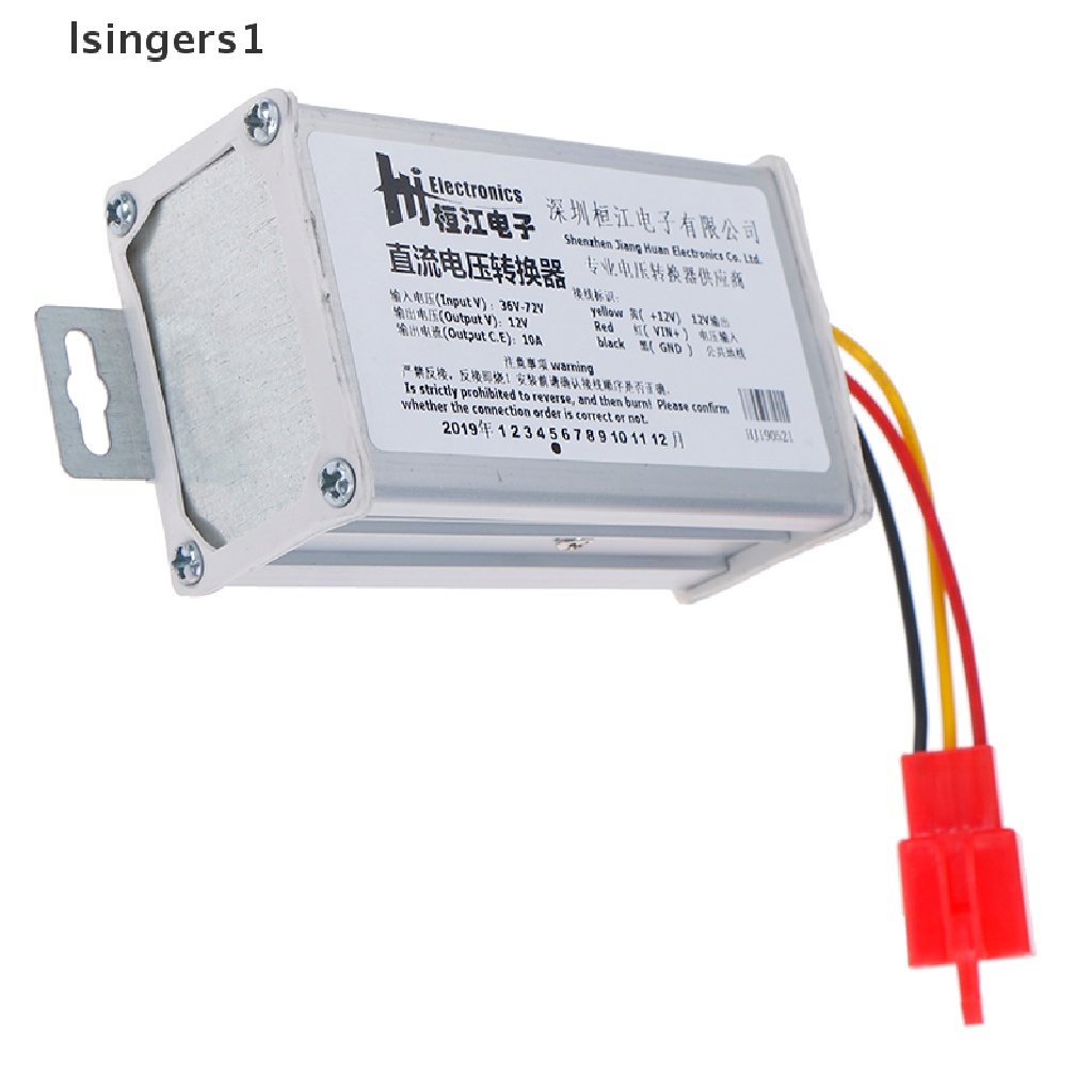 (lsingers1) Adapter Konverter DC 36V-72V Ke 12V-10A 120W Untuk Baterai Mobil Elektrik