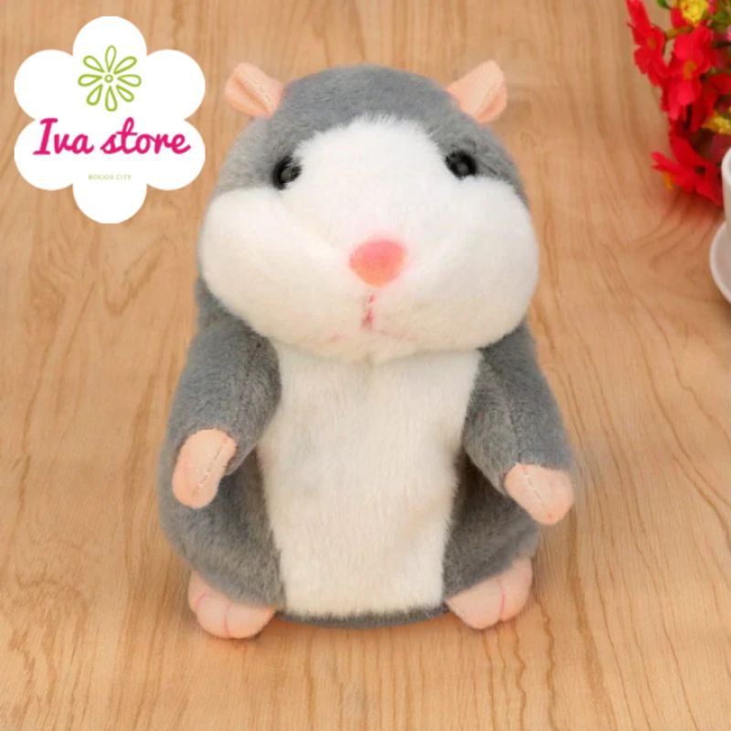 Mainan Bayi boneka talking hamster merekam suara free bungkus kado