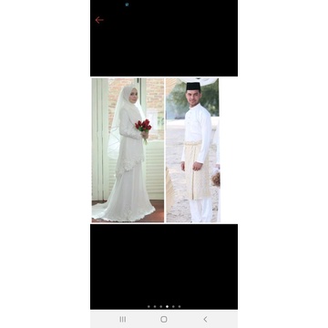 gaun akad syari sepasang