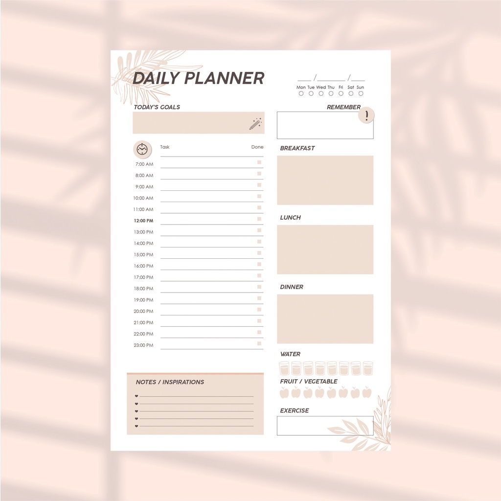 

20 Sheets Daily Planner Paper DP001