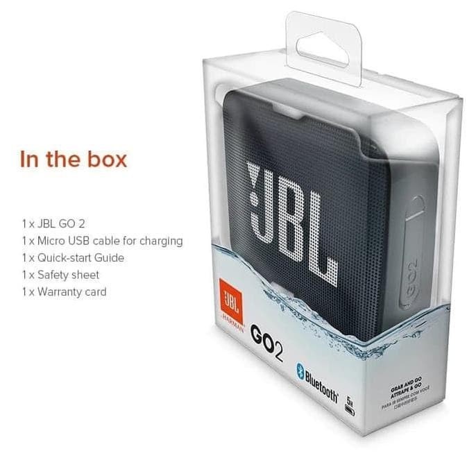 JBL GO 2 PORTABEL BLUETOOTH SPEAKER MINI ORIGINAL - Hitam