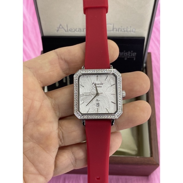 alexandre christie 2963bf wanita silver merah