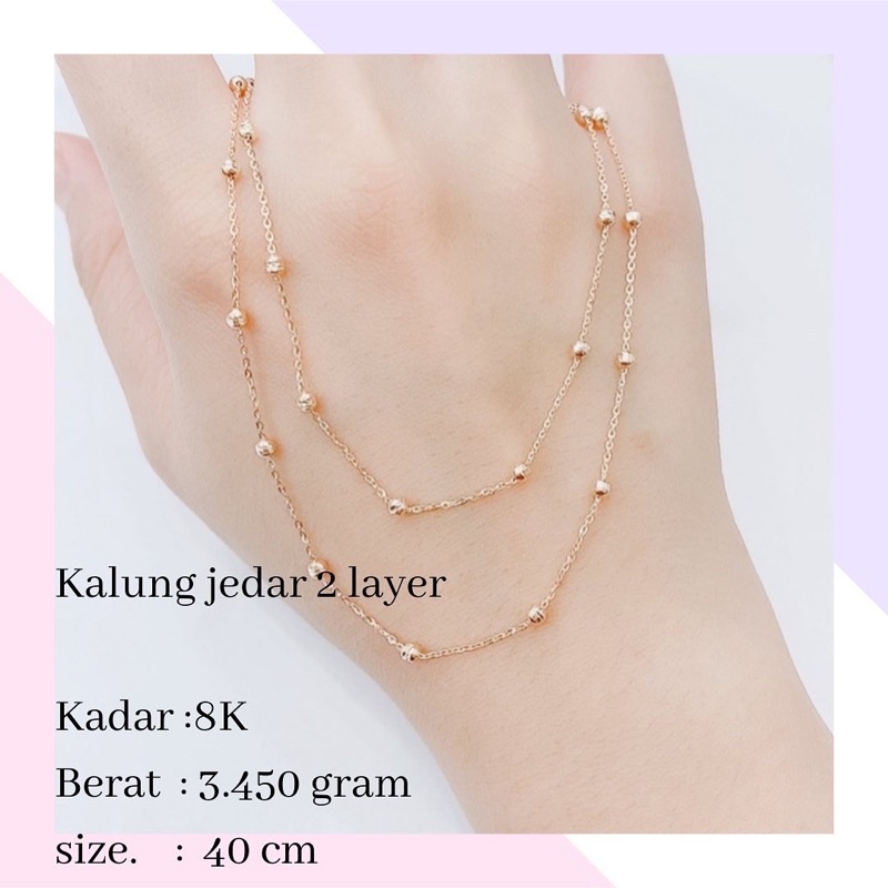 Kalung Emas Jedar 2 Layer 3.450 Gr