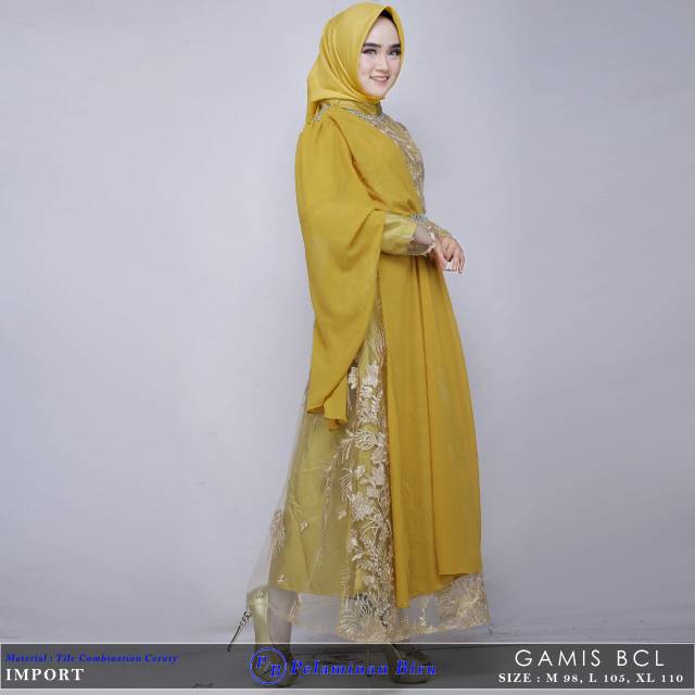 Set kebaya gamis BCL - KEBAYA MODERN MODEL GAMIS BAHAN TULLE - GAMIS SELENDANG - BAJU KEBAYA TERBARU