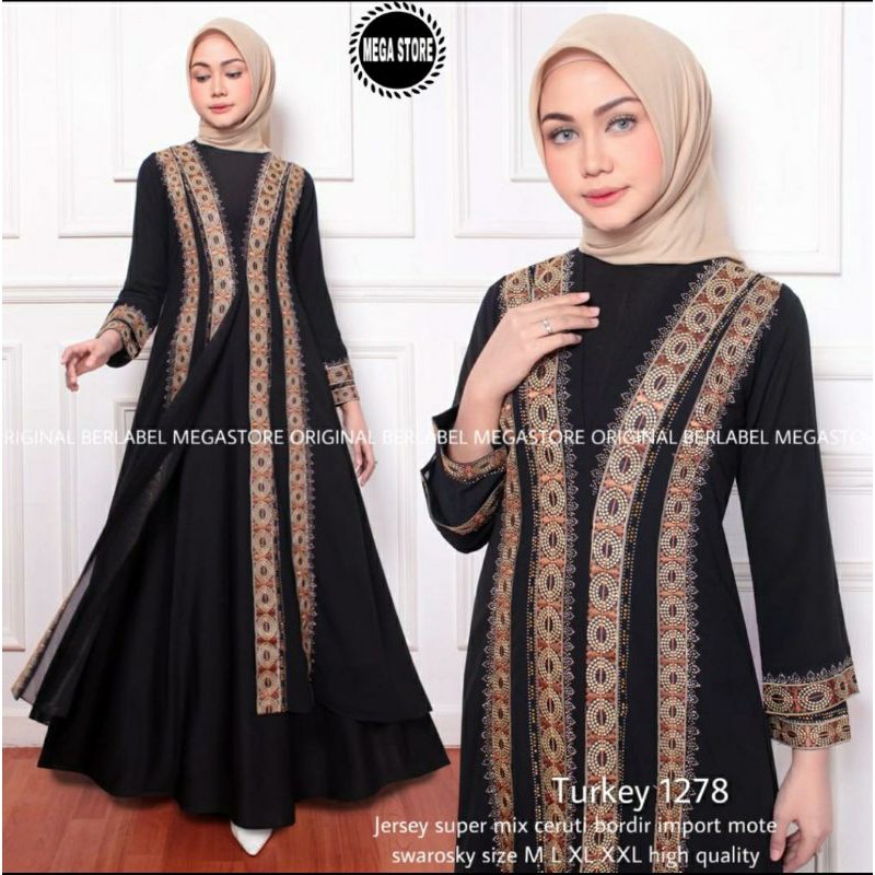 abaya turkey 1278 mewah elegan