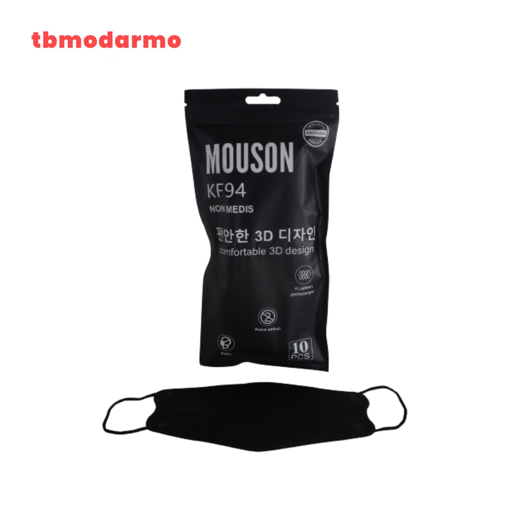 Masker KF94 Mouson Earloop 3 Ply 1 pack Isi 10 Pcs