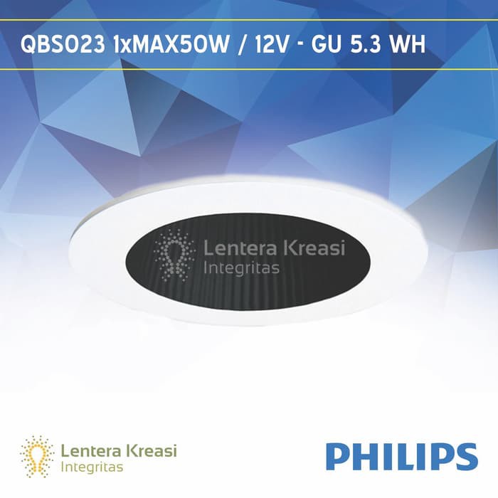 Rumah Lampu Spot/Sorot PHILIPS QBS023 1xMAX50W  12V - GU 5.3 WH_1.jpeg