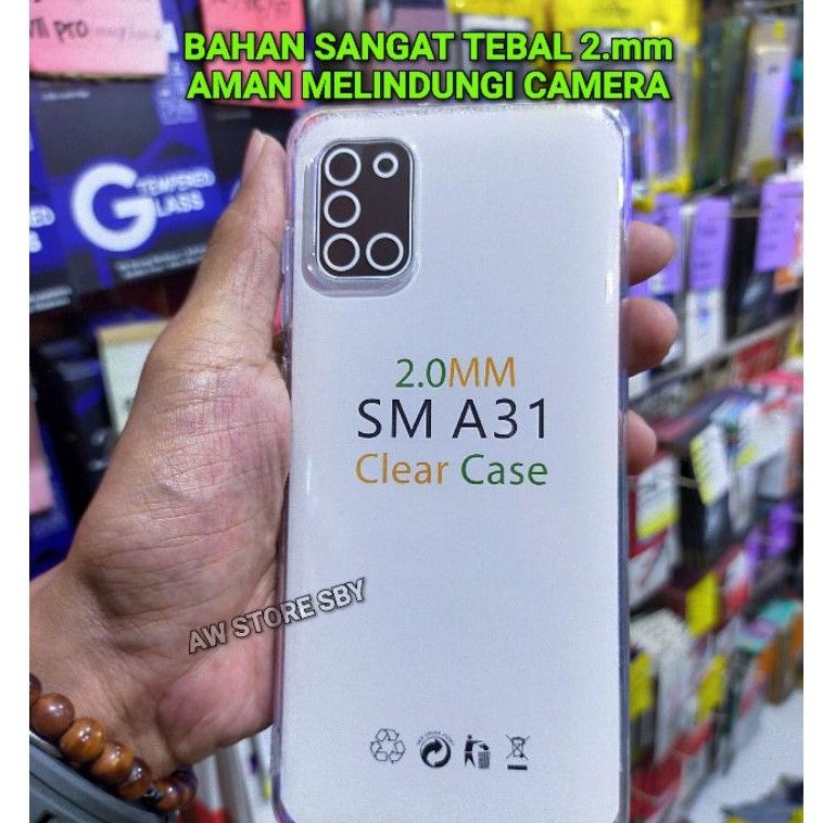 Clear case samsung A11 M11 A31 A20S A22 M32 A02S A03S Tebal transparant