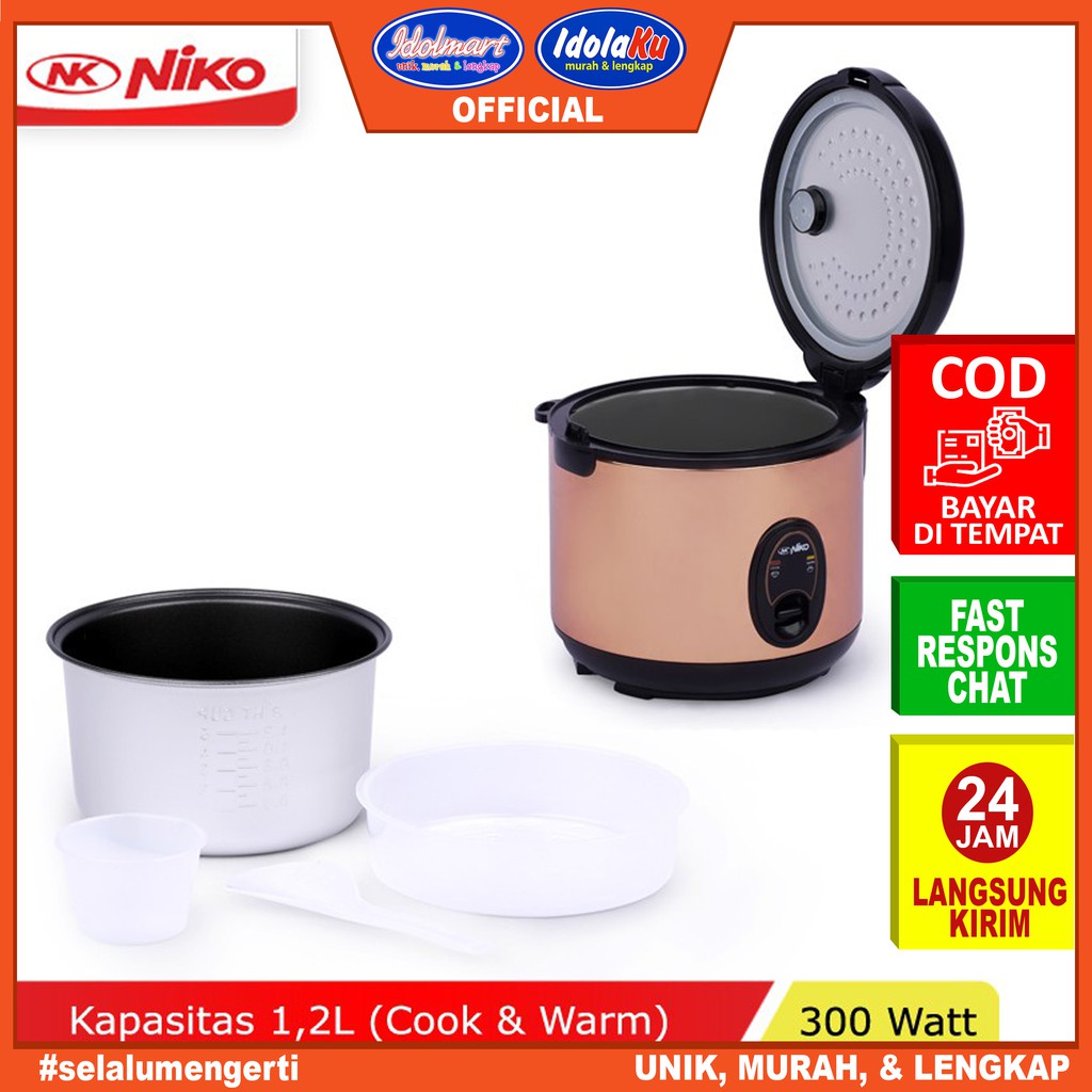 IDOLMART Rice Cooker Niko RC-12 Kapsitas 1.2 lt Magic com Niko RC-12 Penanak Nasi Niko RC-12