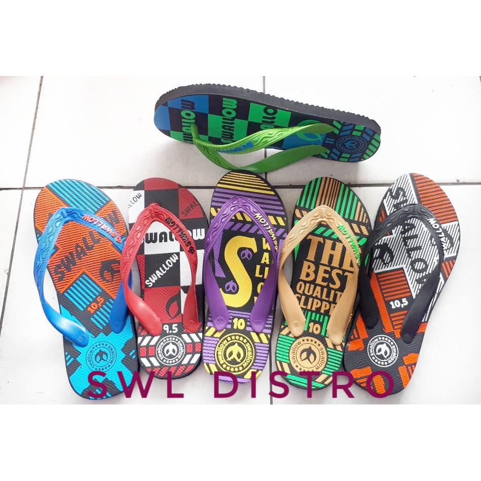 [ECER/GROSIR] SENDAL JEPIT KARET ASLI SWALLOW DISTRO