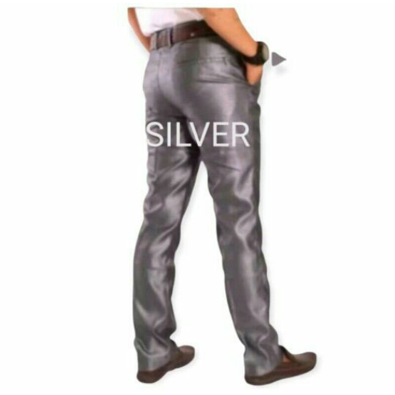 Celana Formal Pria Dasar Mengkilap METALIK Slimfit Formal (CELANA KANTOR MURAH) 27-38