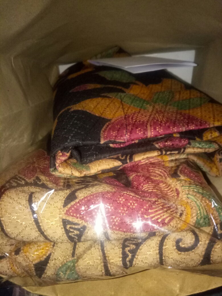 Kemeja Batik Panjang Slimfit Premium Dobby Dby Dobi Dobbi Parang Merah Kuning Hitam 723897 Cap 72