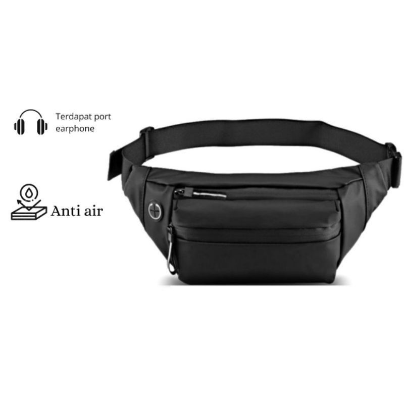 TAS SLEMPANG NEW ARVIVALS / WAISTBAG PRIA TERLARIS WATERPROOF