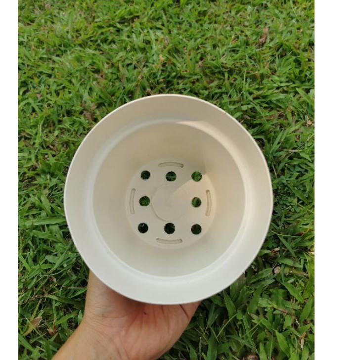 Saleϟfast TANAKA PLASTIC -  Pot Bunga 17 PUTIH ---- ANTI PECAH - KUAT #dirumahaja