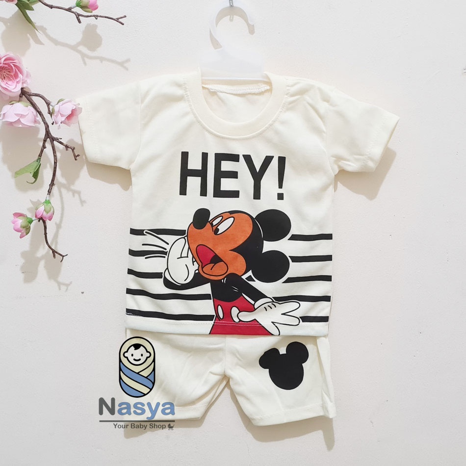 [J-016] Setelan Baju Bayi Pendek / Pakaian Anak Laki-laki Murah Newborn