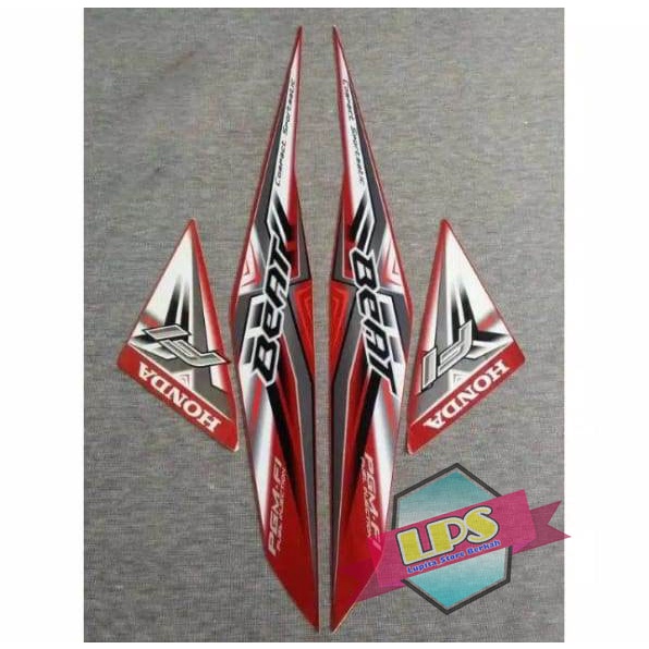 Striping Stiker Beat FI 2015 MERAH