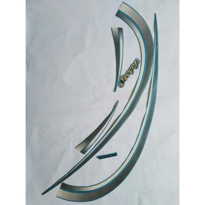 stiker striping honda scoopy 2011 biru