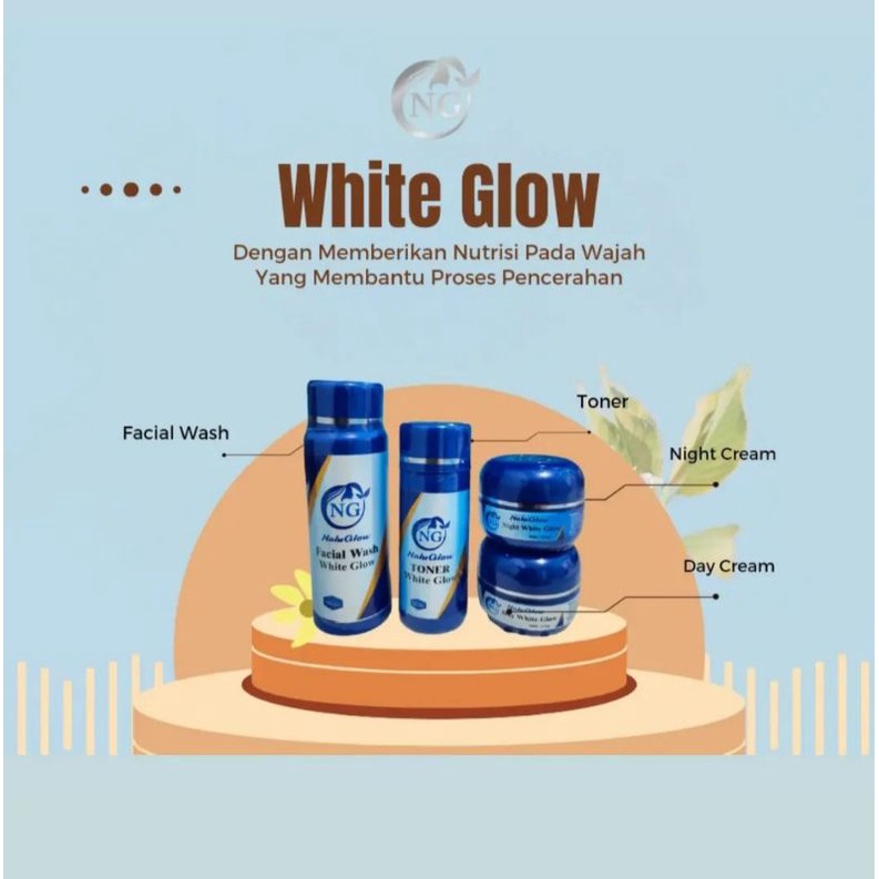 NALU GLOW PAKET NORMAL (WHITE GLOW) KEMASAN BARU 100% AMAN SUDAH BPOM, MENCERAHKAN WAJAH